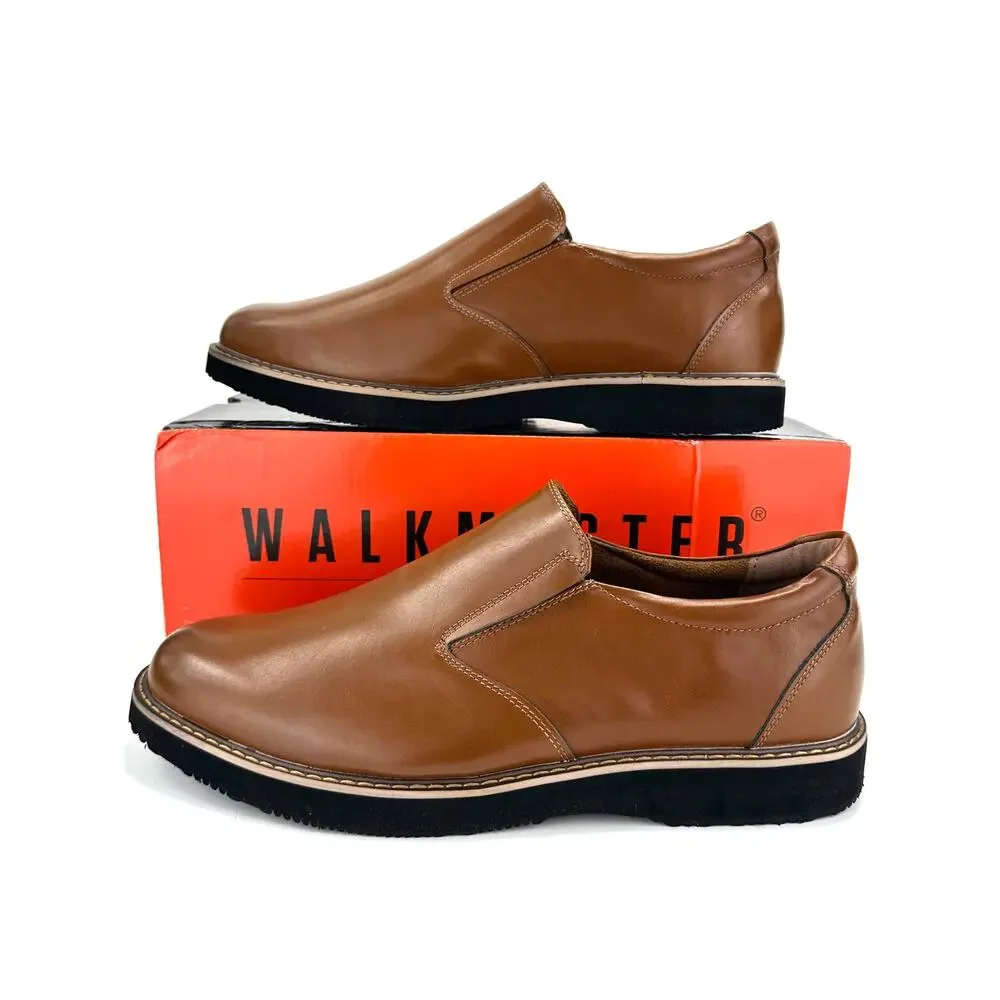 Deer Stags Men Loafers Size 11M Brown Leather Cushioned Dress/Casual Shoes New